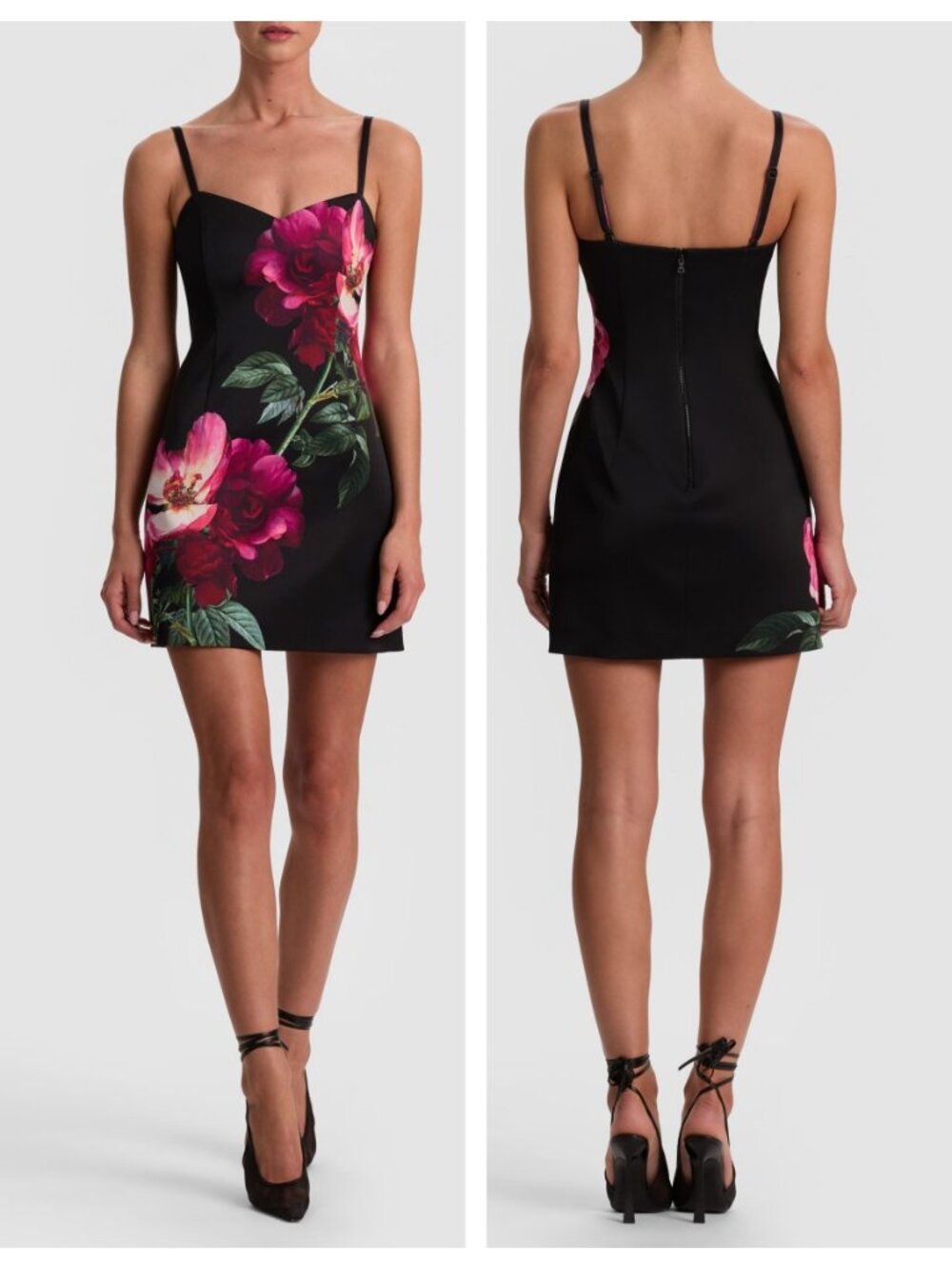 Alice & Olivia Nina Placed Floral Minidress
